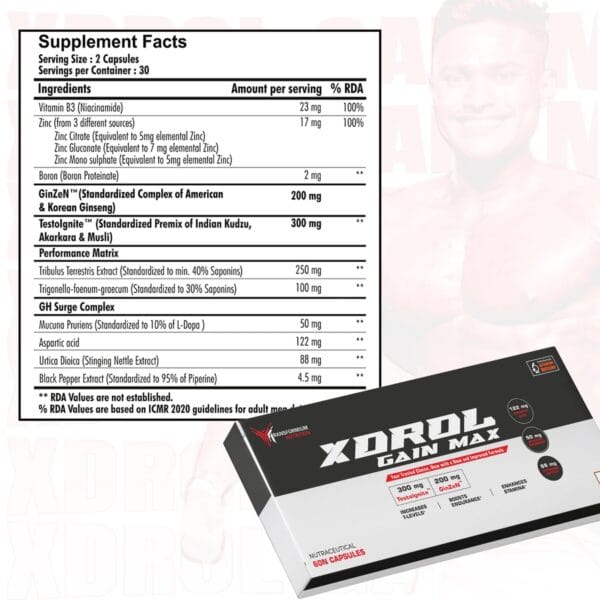 Transformium Nutrition X-Drol (GH & Testosterone Booster)