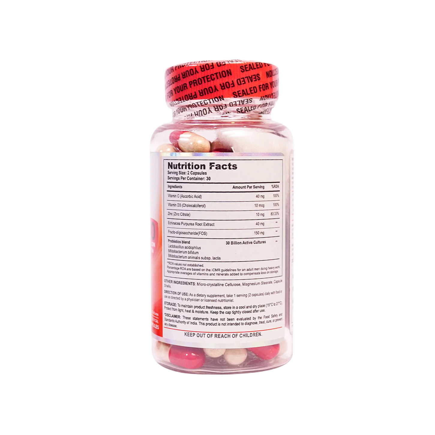 image of nutrition facts of Transformium Nutrition Yo Gut supplement