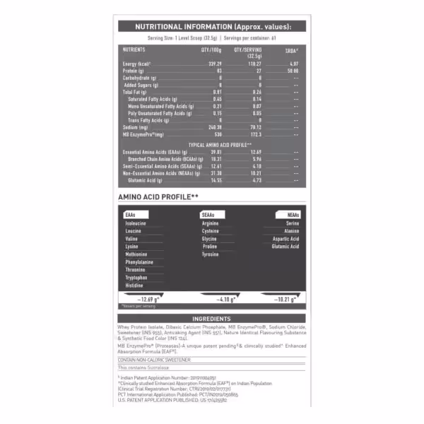 MuscleBlaze Biozyme Iso-Zero - product image