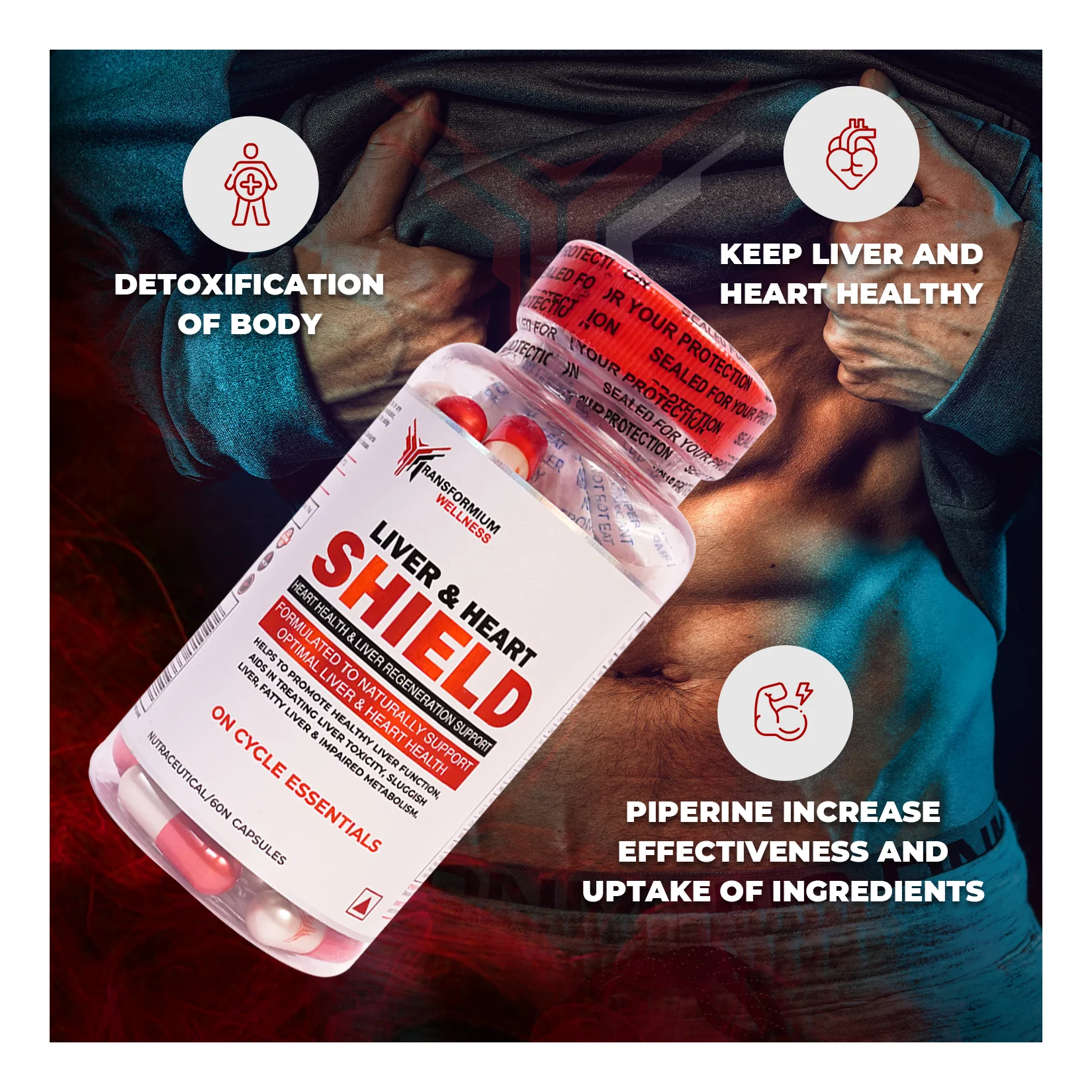 image of Transformium Nutrition Liver and Heart Shield supplement