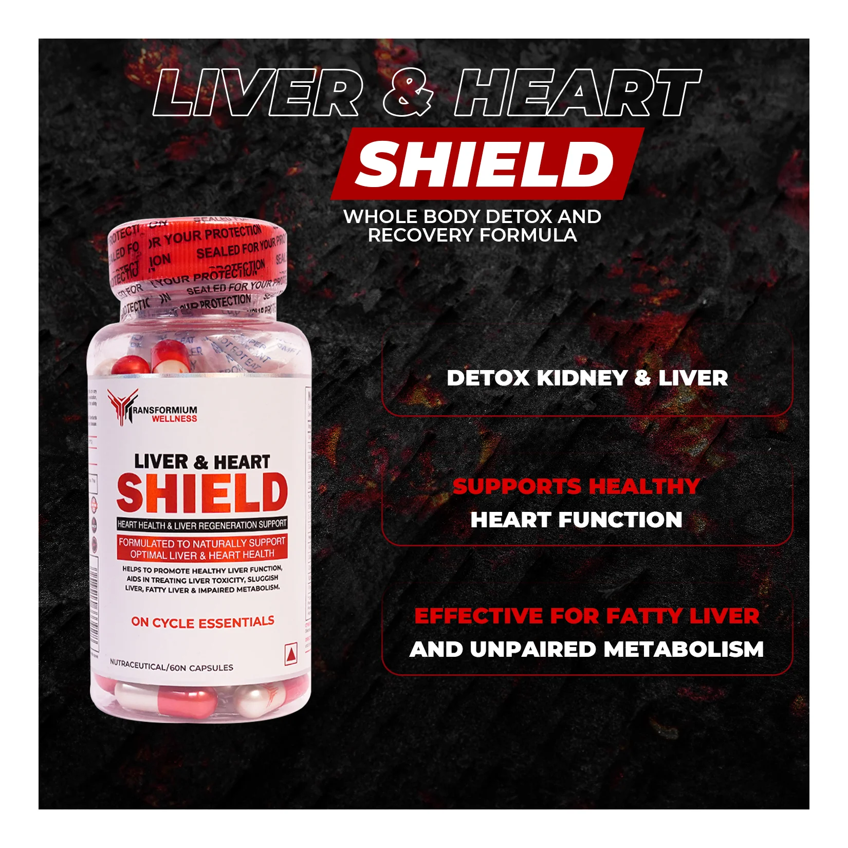 image of Transformium Nutrition Liver and Heart Shield supplement