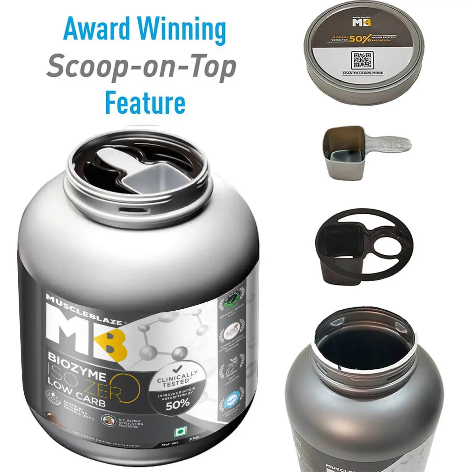 MuscleBlaze Biozyme Iso-Zero-Feature