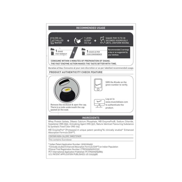 MuscleBlaze Biozyme Iso-Zero