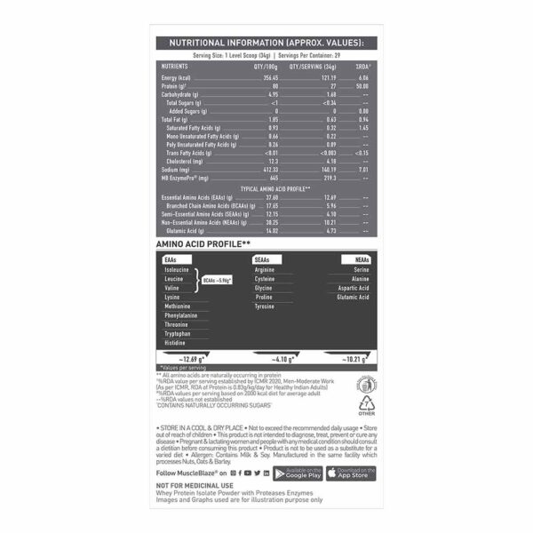 MuscleBlaze Biozyme Iso-Zero