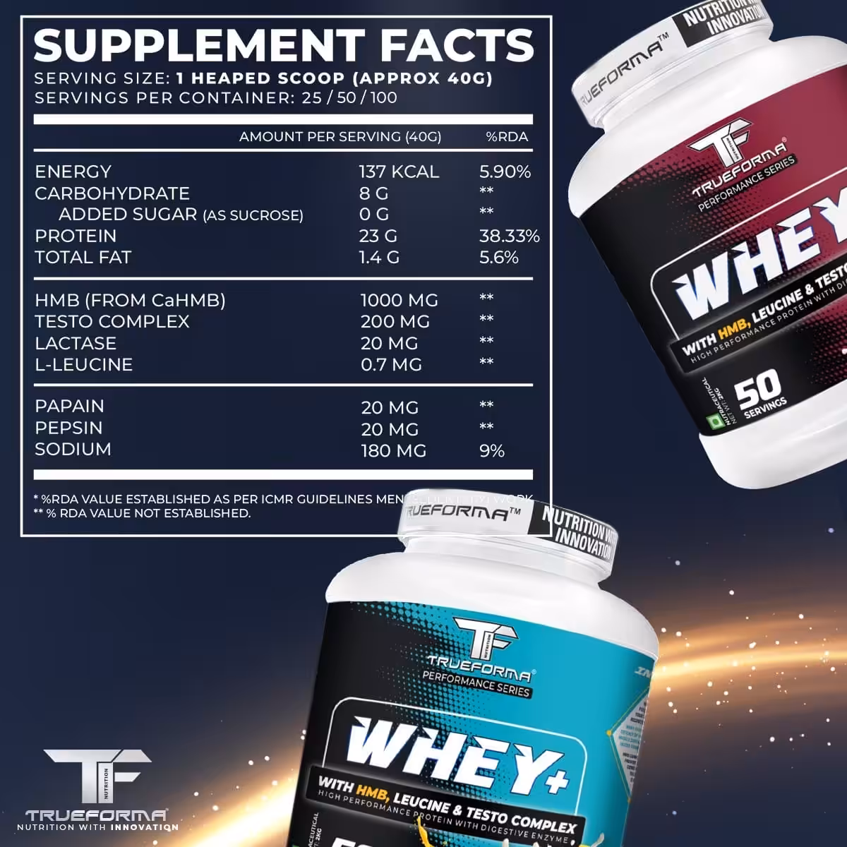 Furthermore, Trueforma Protein is free from artificial colors, flavors, and sweeteners, making it a healthy and safe option for consumers. Trueforma Protein offers several benefits over other whey proteins, making it a top choice for individuals looking to increase muscle mass, improve post-workout recovery, and enhance athletic performance.