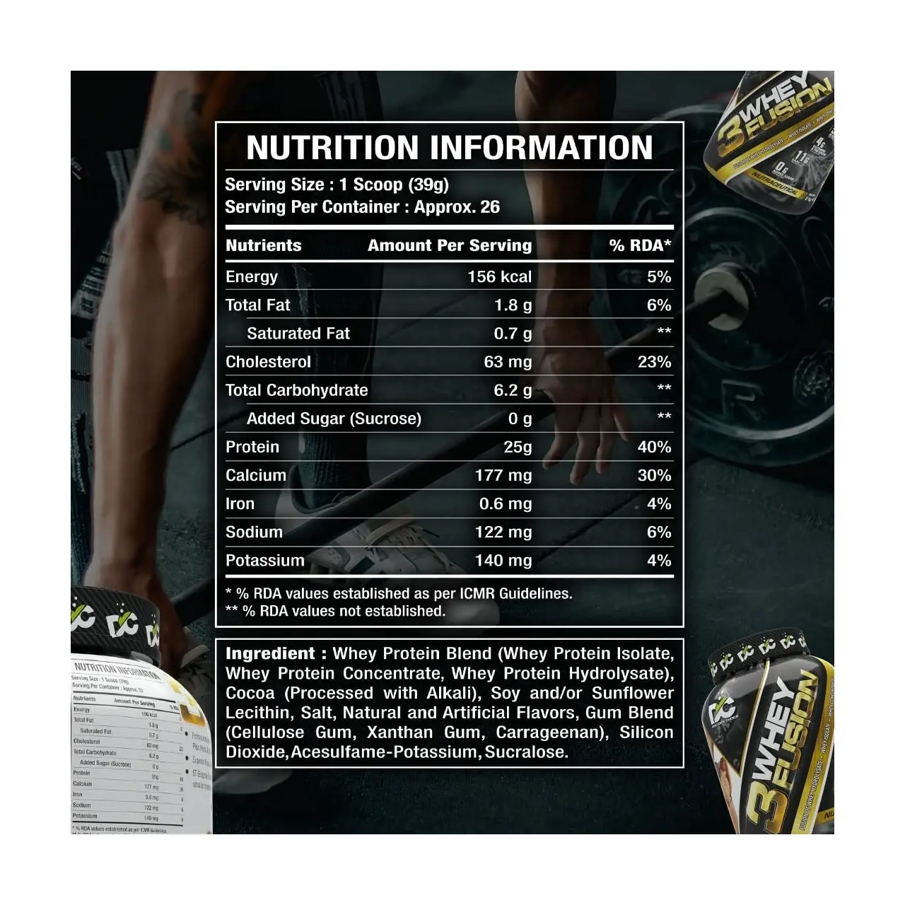 DOCTORS CHOICE 3Whey Fusion 2Kg Whey Protein l Pure Whey Isolate as primary source l Hydrolysate Protein - Image 2