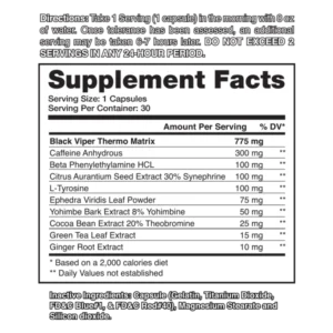 Dragon Pharma Black Viper Fat Burner