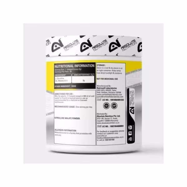 Absolute Nutrition’s Alpha Series Exclusive Citrulline Malate 100 GMS (Unflavoured) - product image