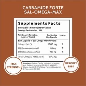 Carbamide Forte Salmon Fish Oil 1000mg Capsule with 300mg Omega 3