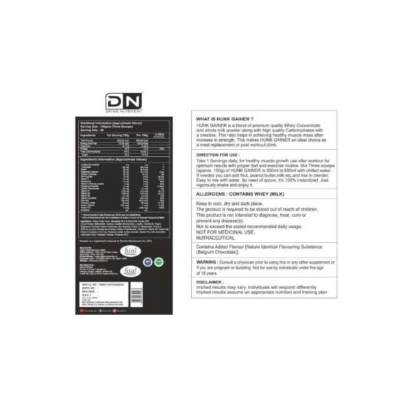 Divine Nutrition by Sahil Khan Hunk Gainer