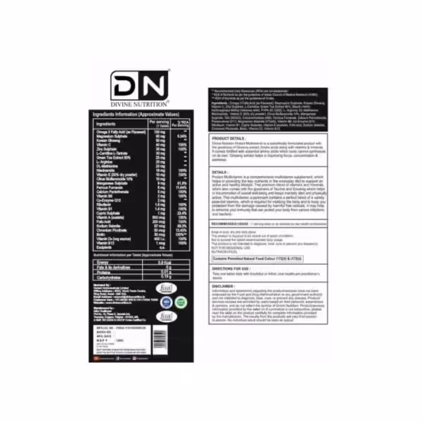 Divine Nutrition by Sahil Khan Prolant Multivitamin - product image