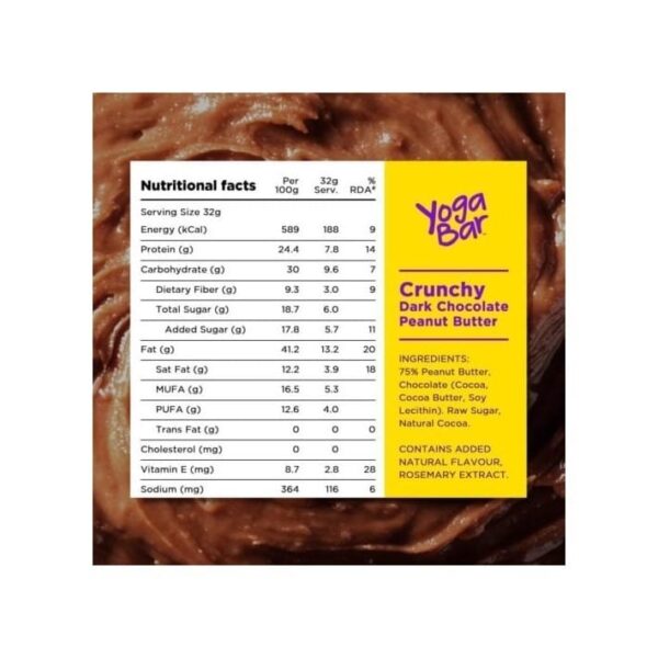 YogaBar Dark Chocolate Peanut Butter – Creamy & Chocolatey
