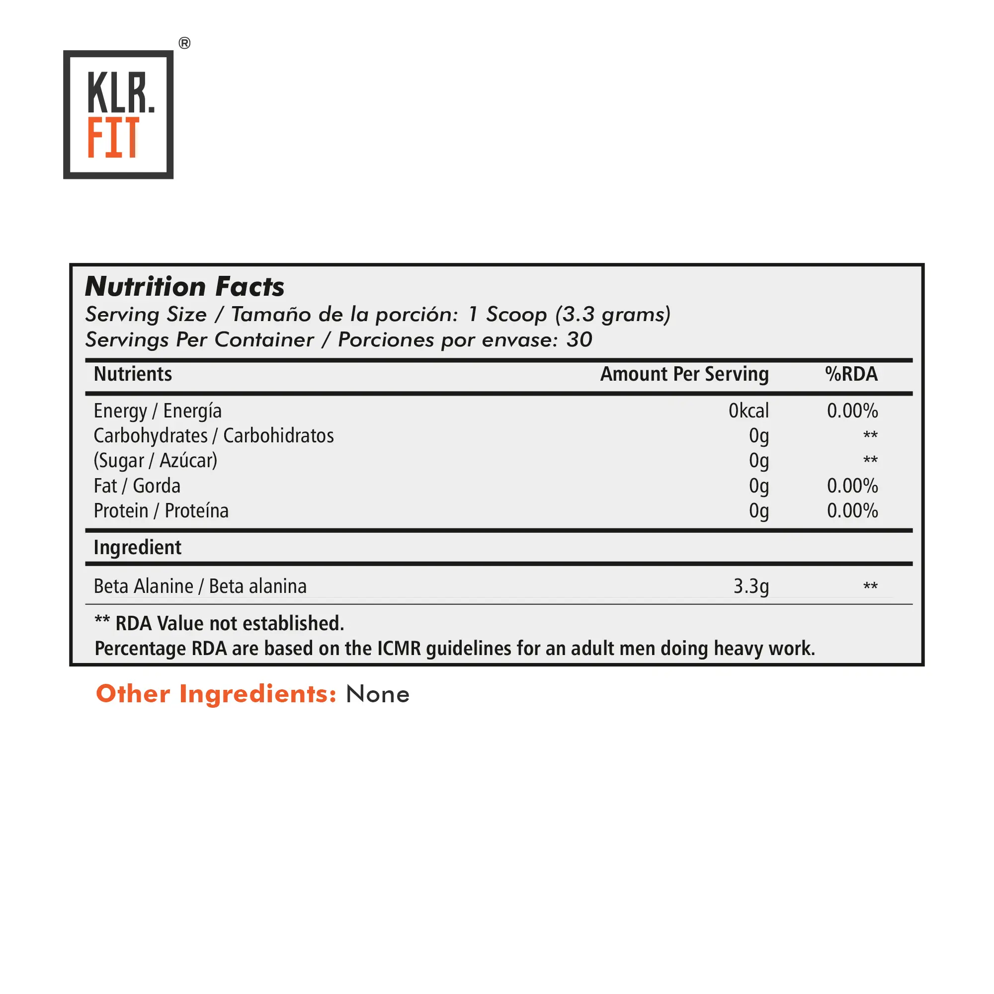 KLR.FIT Beta Alanine - product image