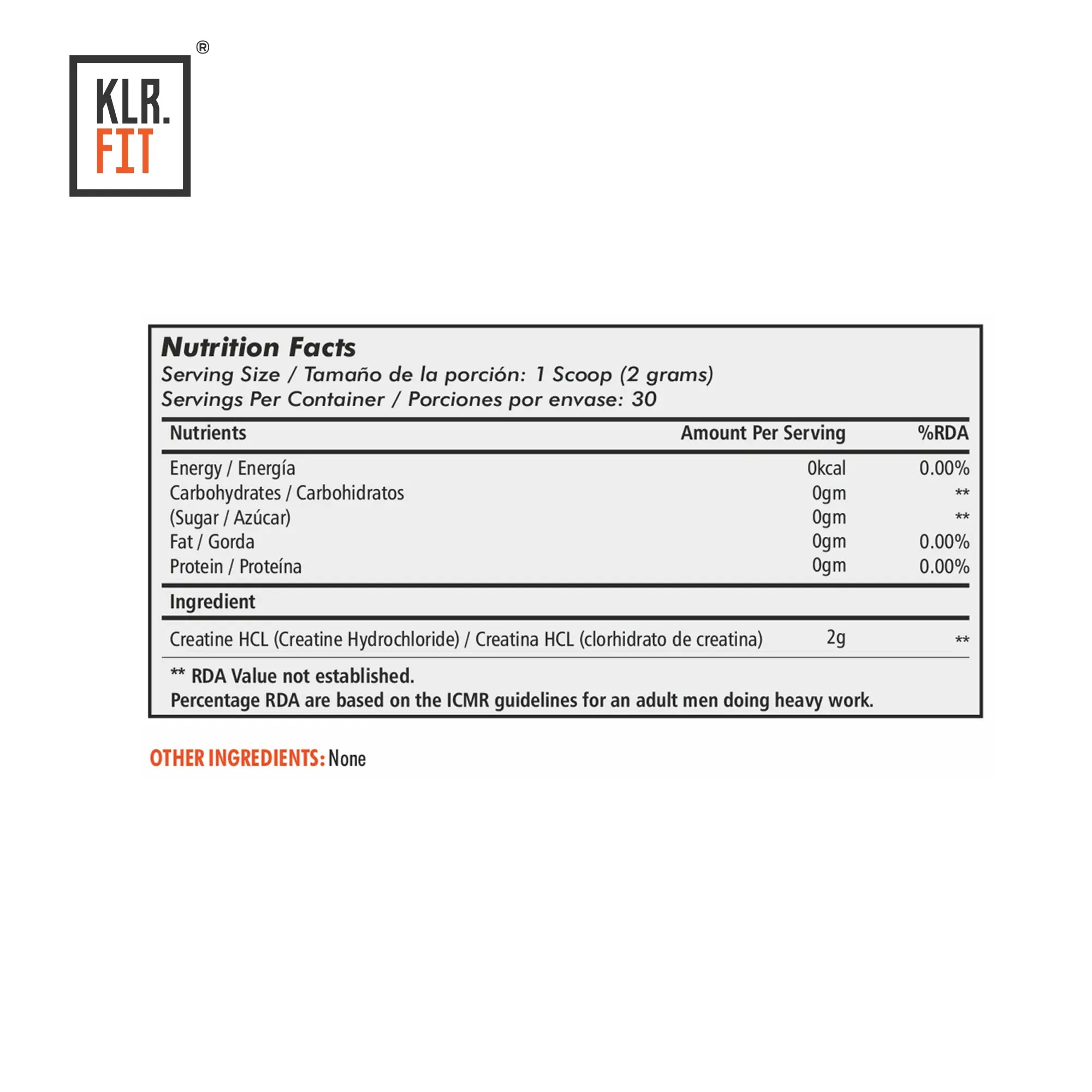 KLR.FIT Creatine HCL - Image 2