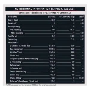 MuscleBlaze Pre Workout WrathX - 30 Servings