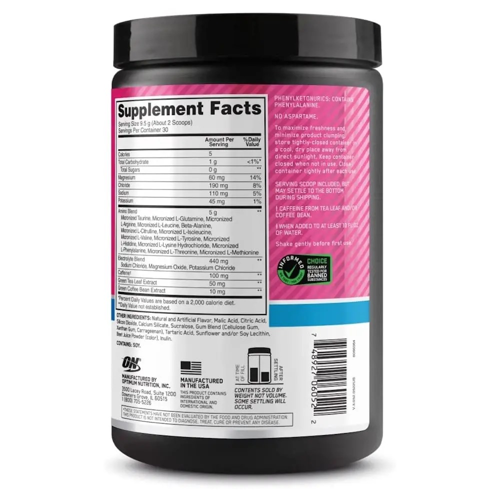 Optimum Nutrition Amino Energy + Electrolytes - Image 4