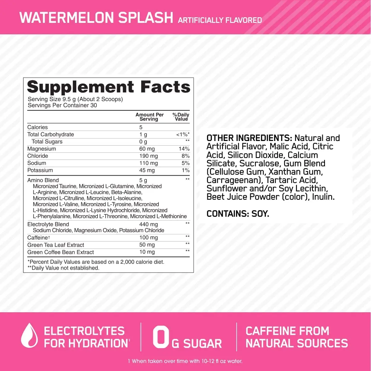 Optimum Nutrition Amino Energy + Electrolytes - Image 2