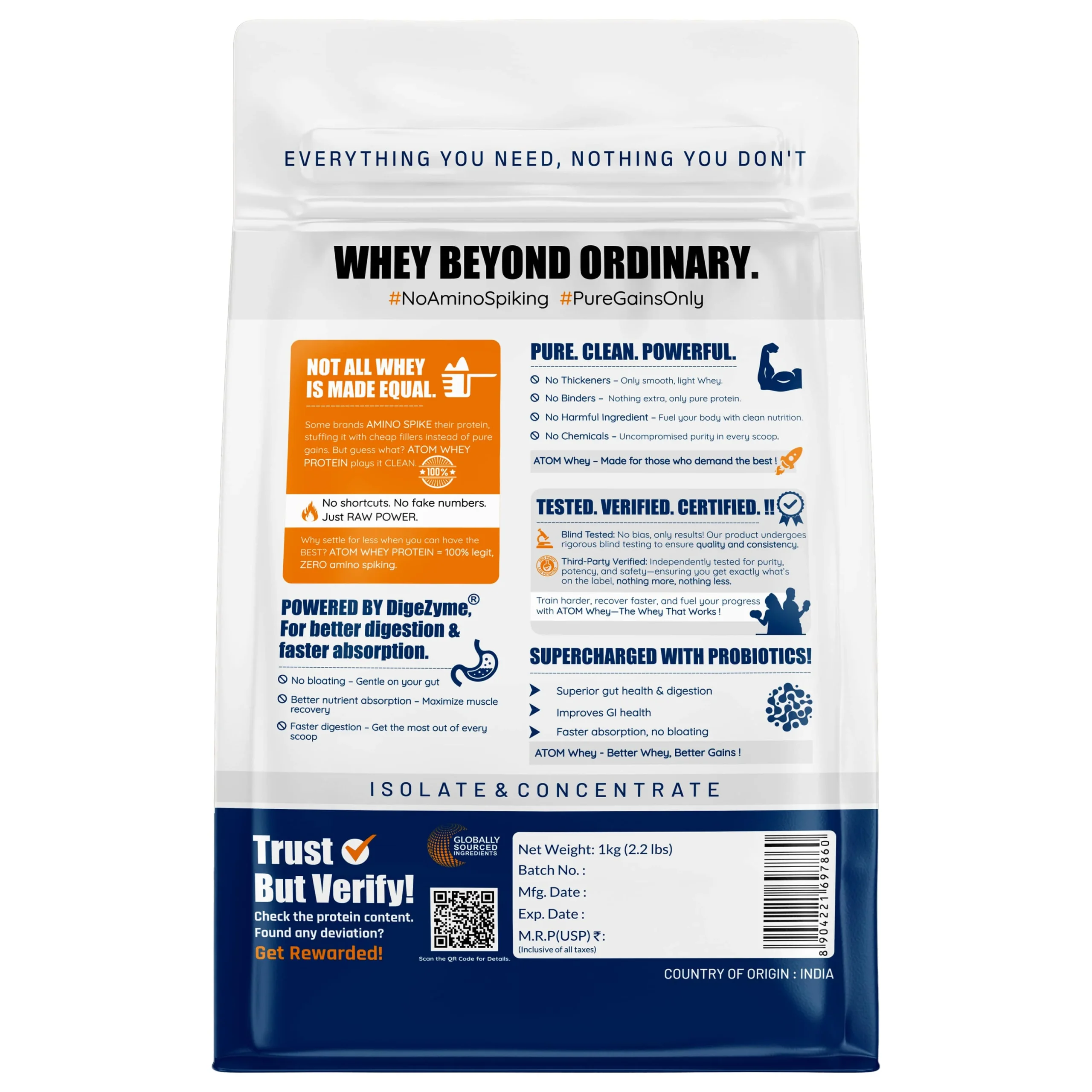 Asitis Nutrition ATOM Whey Protein 1 Kg - Image 2
