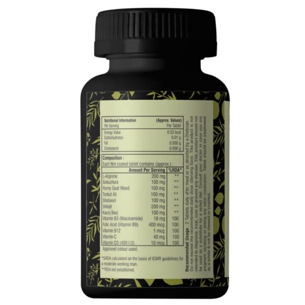 Bold Care Surge L Arginine & Gokshura Tablets – Energy Booster Supplements for Men