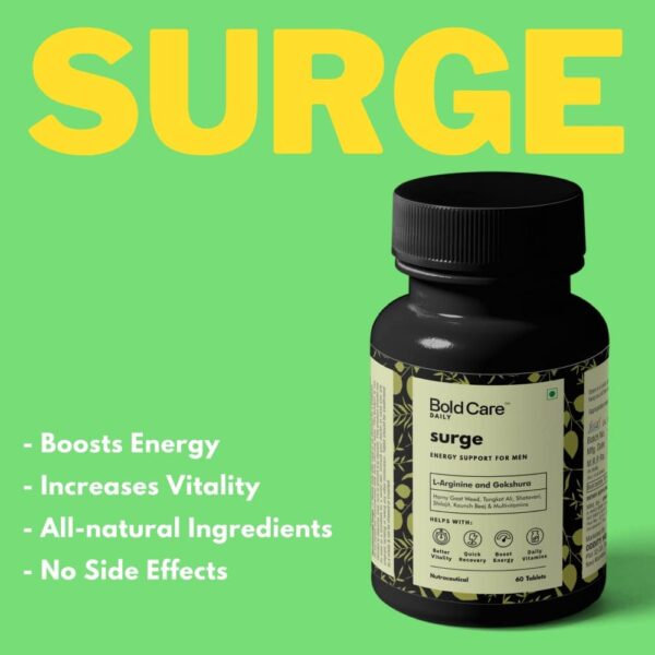 Bold Care Surge L Arginine & Gokshura Tablets – Energy Booster Supplements for Men