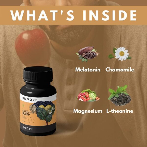 Bold Care Snooze Melatonin 10mg, Chamomile, & More – All Natural Sleeping Pills