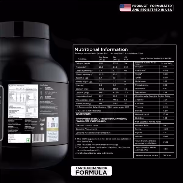Bolt 100% Whey Isolate Super-Charged With Phycocyanin - product image