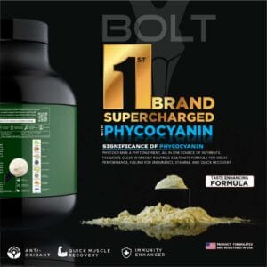 Bolt Biozyme Plant Protein Super-Charged With Phycocyanin