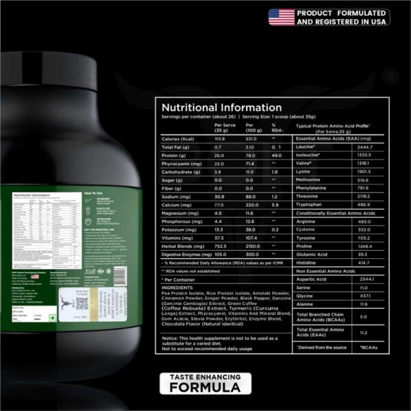 Bolt Biozyme Plant Protein Super-Charged With Phycocyanin