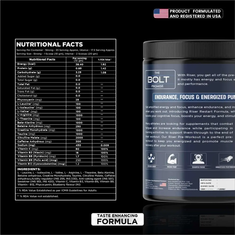 Bolt Riser A Kick Start Formula Pre-Workout - Image 2