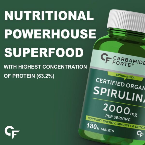 Carbamide Forte 100% Organic Spirulina Tablets 2000mg