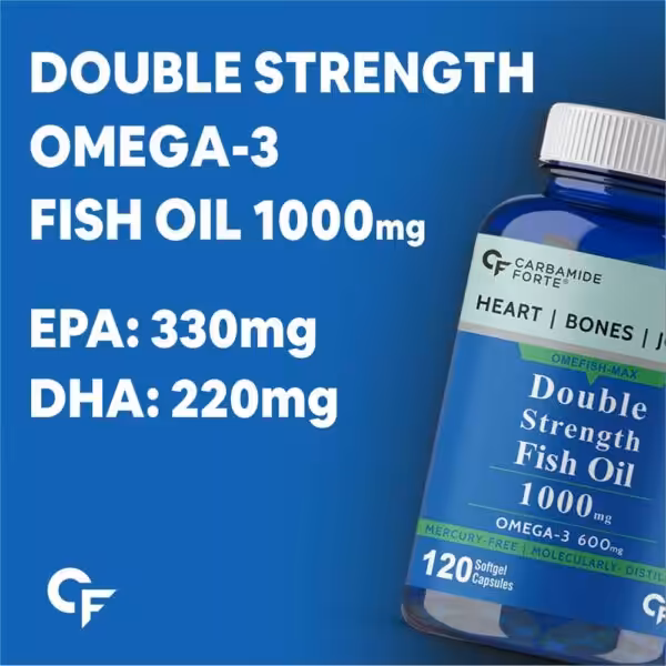 Carbamide Forte Double Strength Fish Oil 1000mg with Omega 3 600mg - product image