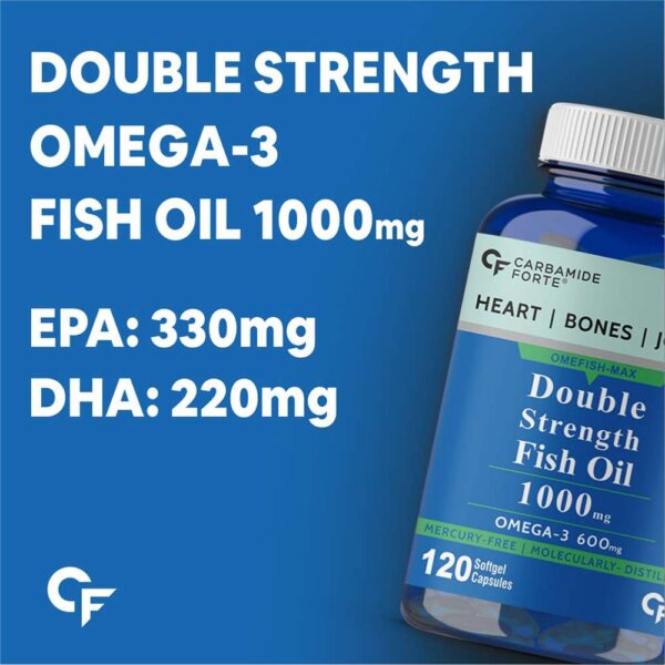 Carbamide Forte Double Strength Fish Oil 1000mg with Omega 3 600mg