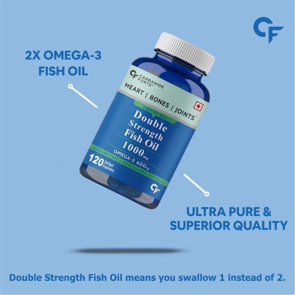 Carbamide Forte Double Strength Fish Oil 1000mg with Omega 3 600mg