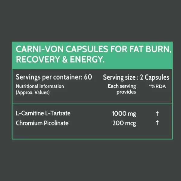 Carbamide Forte L Carnitine L Tartrate Supplement 1000mg