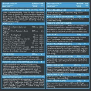 Carbamide Forte Multivitamin Sports Tablets for Men & Women w/ BCAA, Amino Acids, Probiotics & Antioxidants