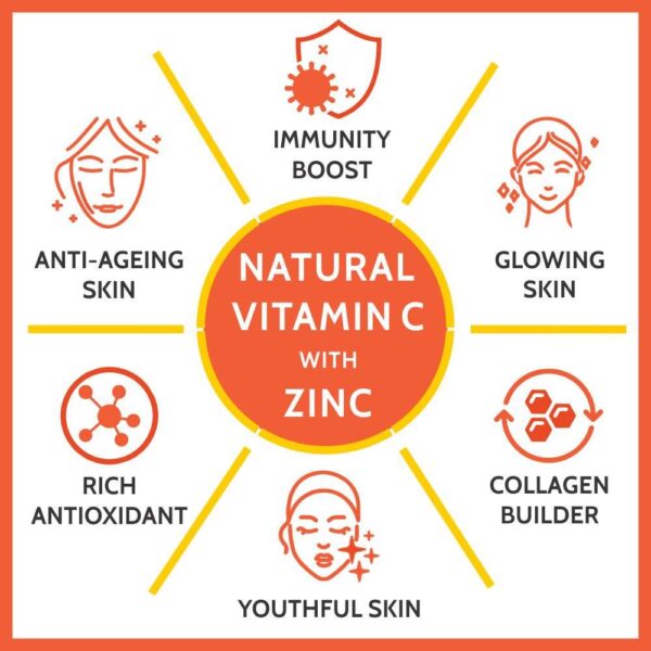 Carbamide Forte Natural Vitamin C 1000mg Amla Extract With Zinc For Immunity & Skincare