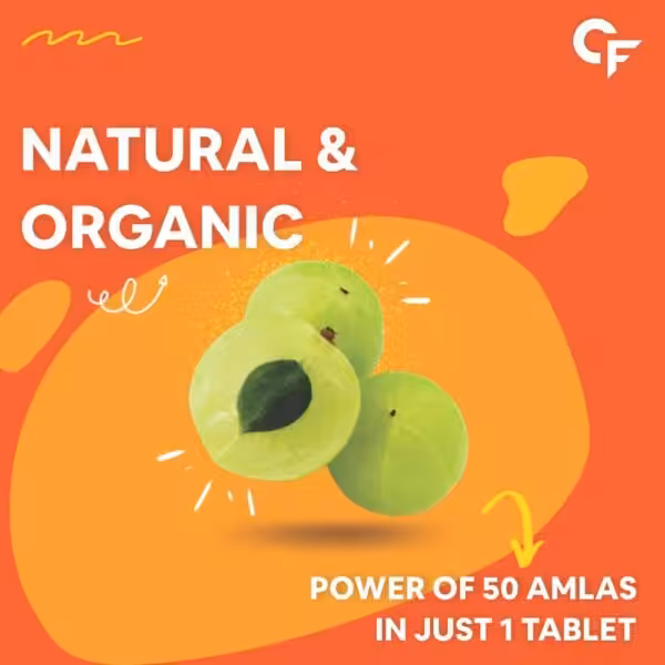 Carbamide Forte Natural Vitamin C 1000mg Amla Extract With Zinc For Immunity & Skincare - product image