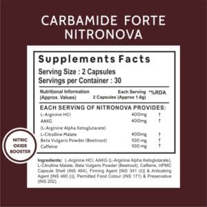 Carbamide Forte Nitric Oxide L-Arginine Supplement For Men 1200mg