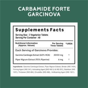 Carbamide Forte Garcinia Cambogia 3000mg for Weight Loss Supplement, 60% HCA & Chromium
