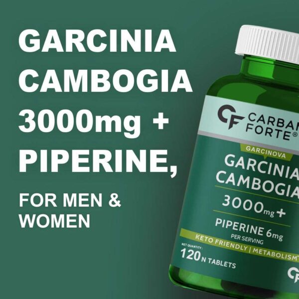 Carbamide Forte Garcinia Cambogia 3000mg for Weight Loss Supplement, 60% HCA & Chromium