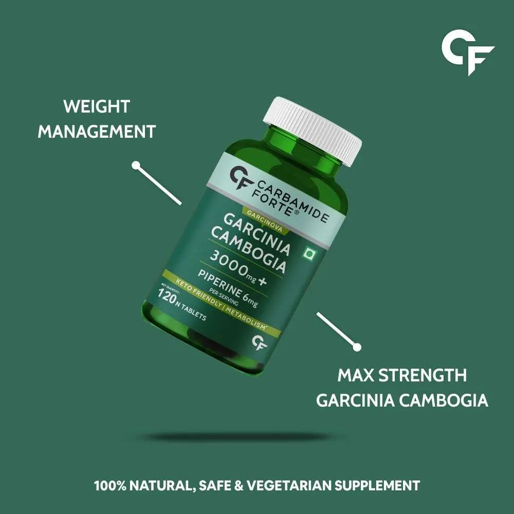 Carbamide Forte Garcinia Cambogia 3000mg for Weight Loss Supplement, 60% HCA & Chromium - Image 5