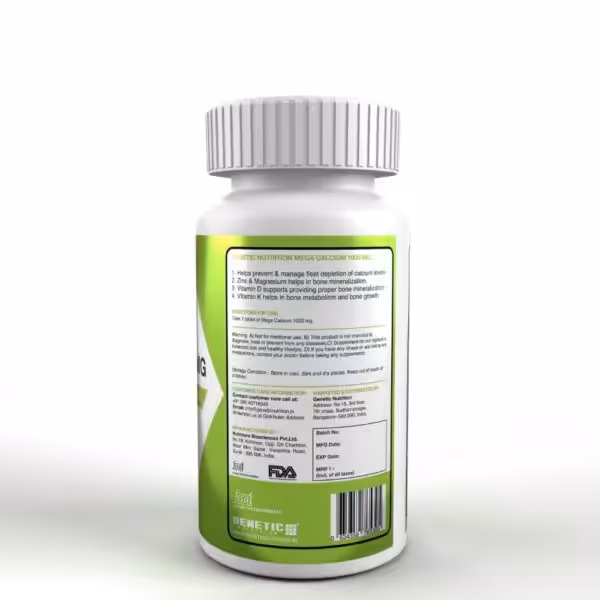 Genetic Nutrition Mega Calcium 1000mg - product image
