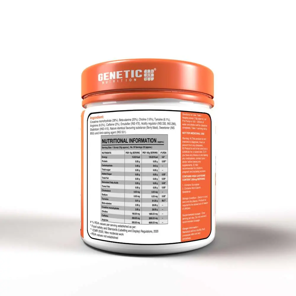 Genetic Nutrition Pre-Pump Pre-Workout - product image