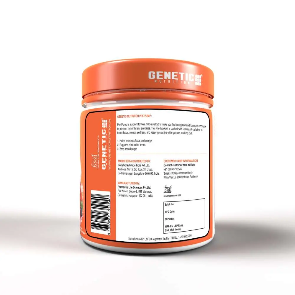 Genetic Nutrition Pre-Pump Pre-Workout - product image