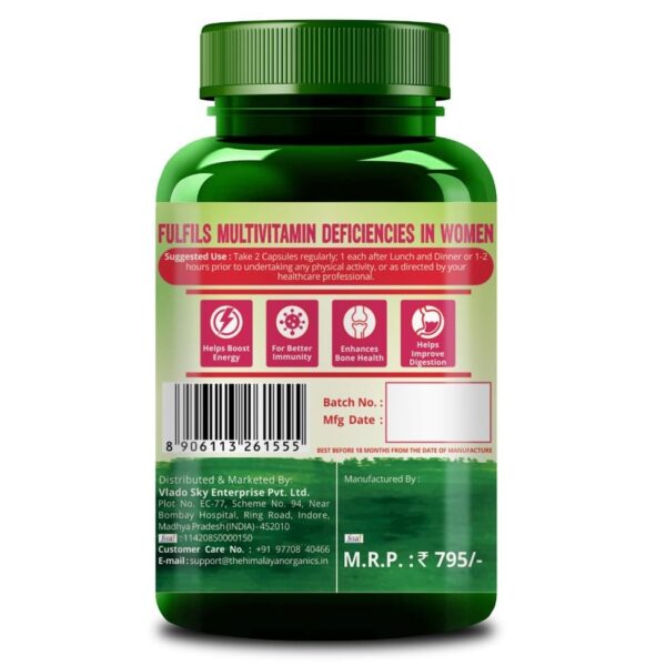 Himalayan Organics Whole Food Multivitamin for Women – With Natural Vitamins, Minerals, Extracts