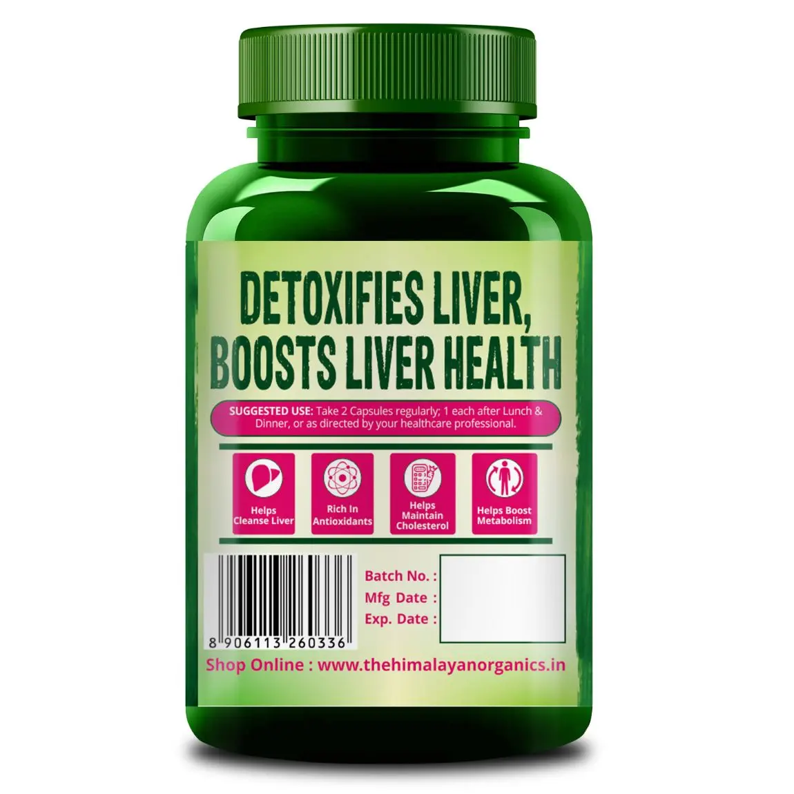 Himalayan Organics Milk Thistle Extract Silymarin 800mg - Image 3
