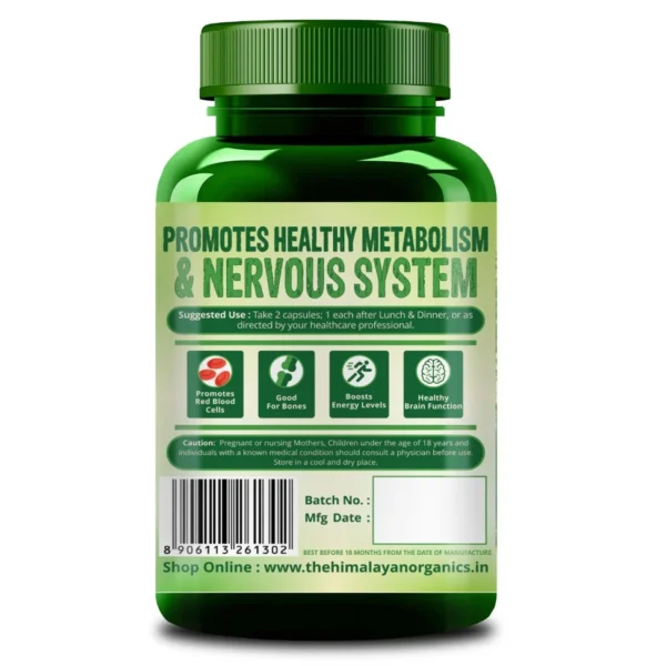 Himalayan Organics Plant Based Vitamin B12 Natural