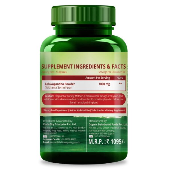Himalayan Organics Ashwagandha 1000mg – Energy & Endurance
