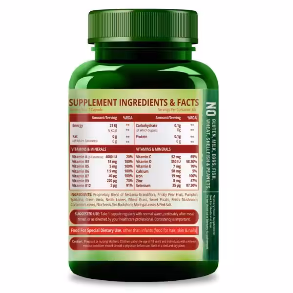 Himalayan Organics Plant Based Hair Vitamin (With DHT Blocker & Omega 3) - product image