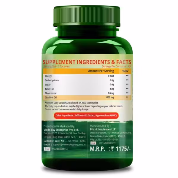 Himalayan Organics CLA 1000 Fat Burner Supplement - product image